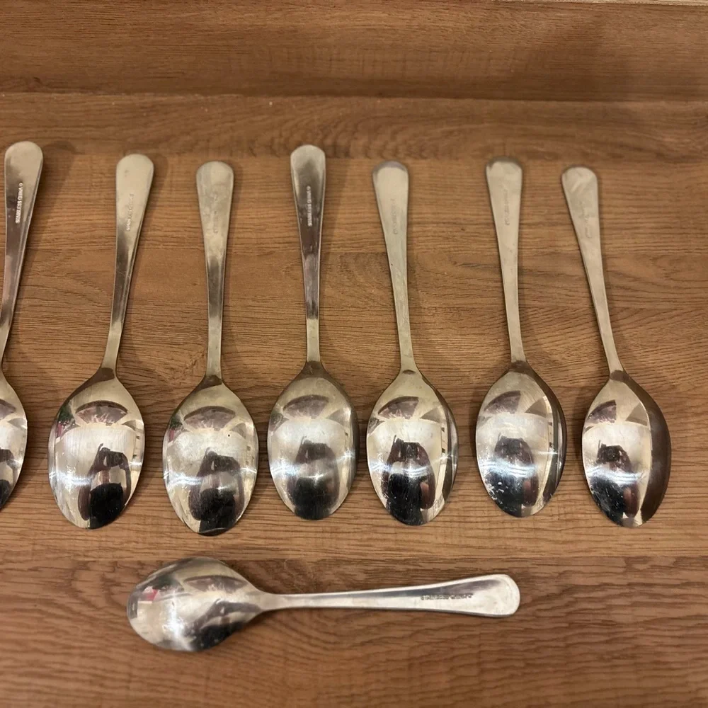 Cambridge‎ FELICITY Frosted & Glossy (7) Soup Tablespoons And (1) Teaspoon